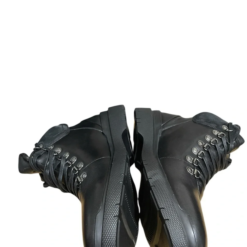 Thomas & Vine Sherman Leather Water Resistant Black Comfort Foam Boots sz 10